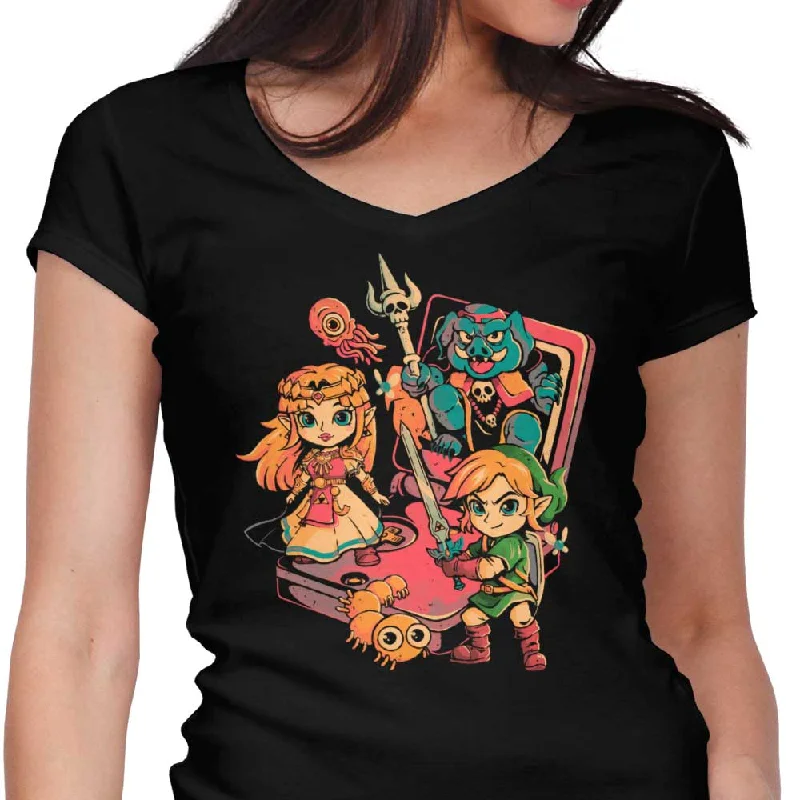 Brave Game Boy - Women's V-Neck