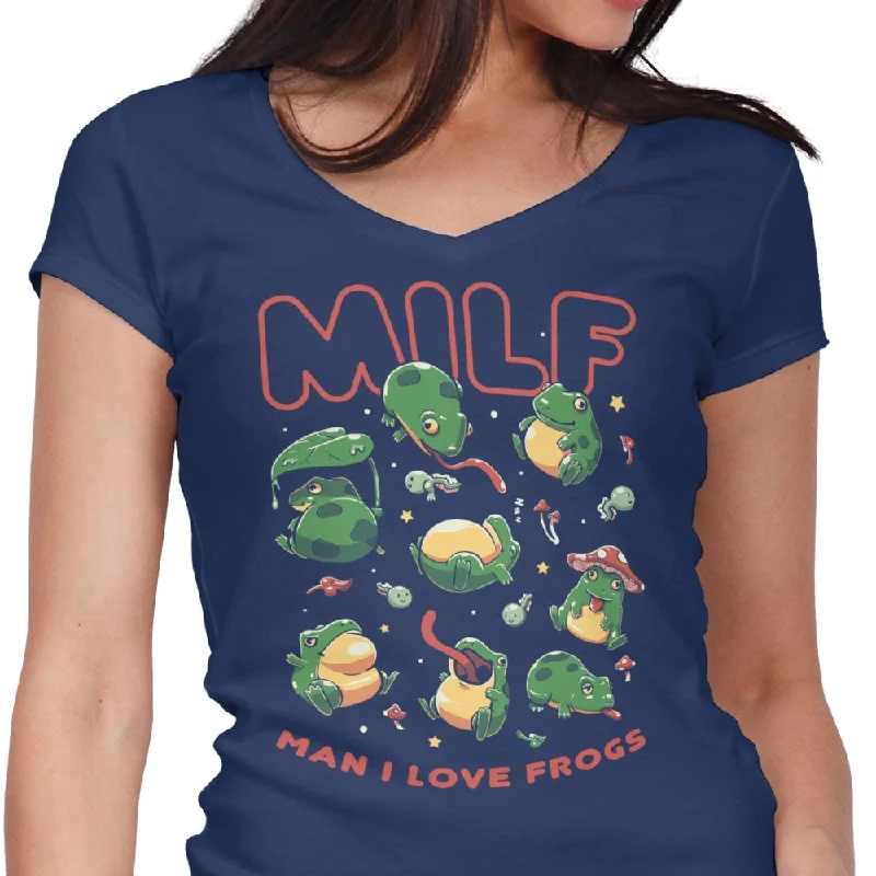 I Love Frogs - Women's V-Neck