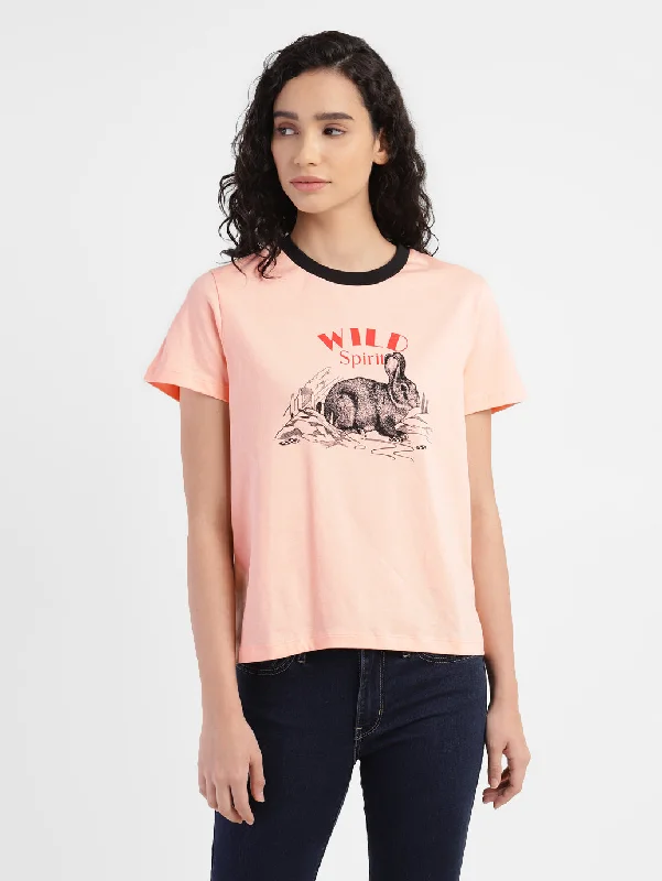 Women's Graphic Print Crew Neck T-shirt