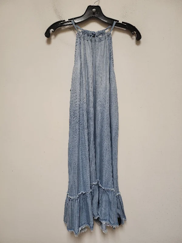 Dress Casual Short By Bella Dahl In Blue Denim, Size: L