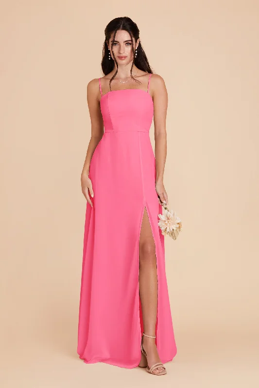 Chris Convertible Chiffon Dress - Bon Bon Pink