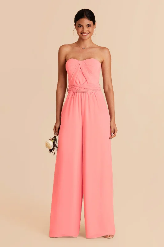 Gigi Convertible Jumpsuit - Coral Pink