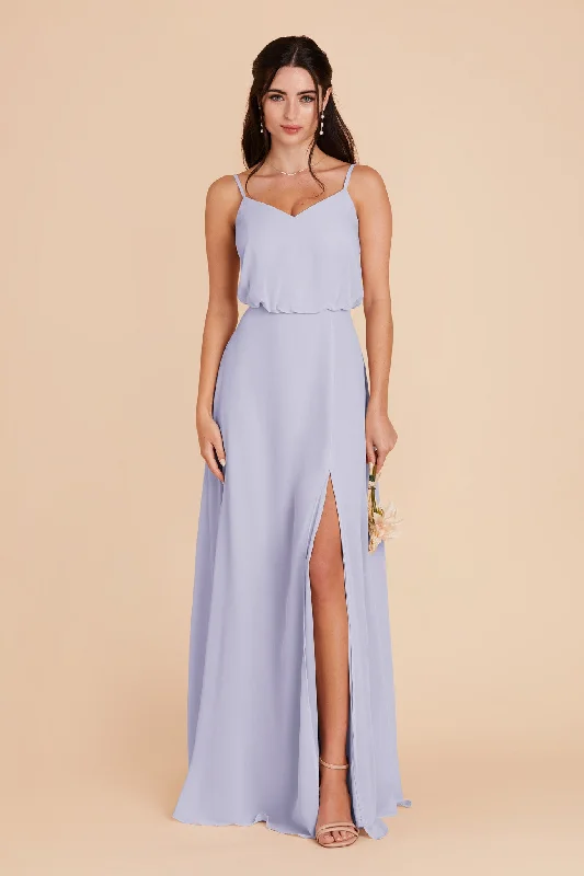 Gwennie Dress With Slit - Periwinkle Blue