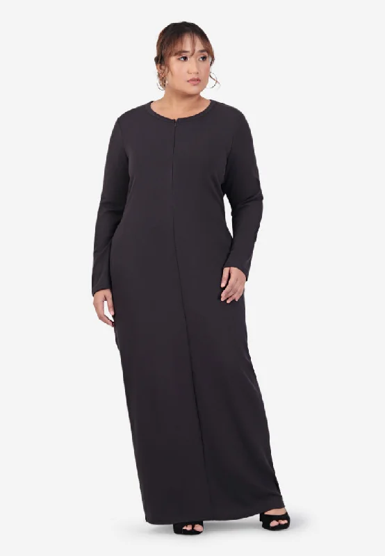 Jabira Relax BF-friendly Lounge Jubah - Dark Grey