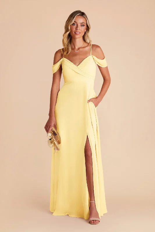 Spence Convertible Dress With Slit - Lemon Sorbet